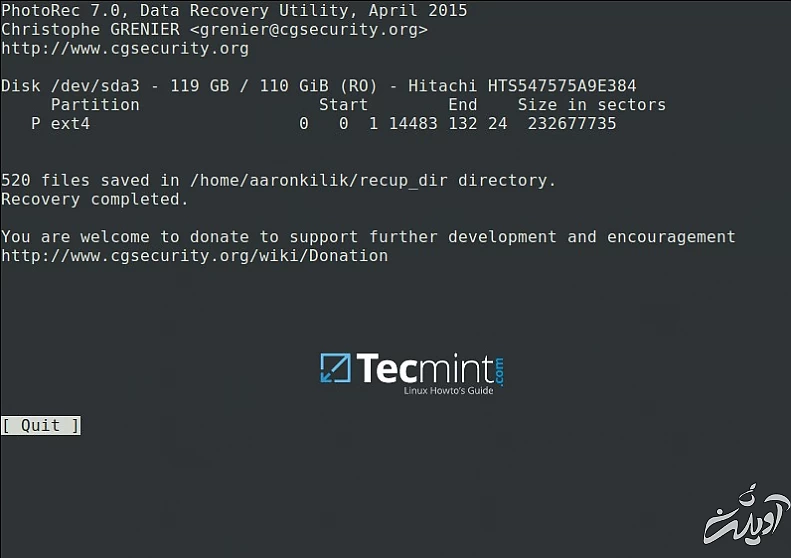 Linux File Recovery Summary